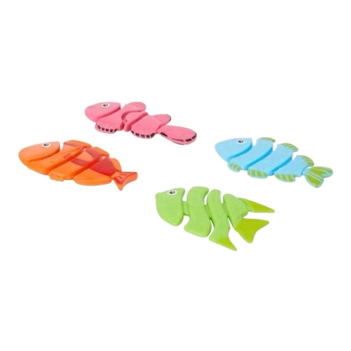 Fürdőjáték készlet, 4 db, Többszínű, Műanyag, 3+