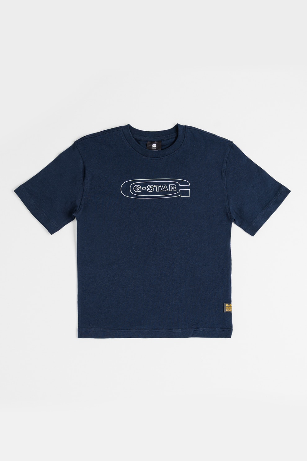 G-STAR, Tricou de bumbac cu logo, Albastru ultramarin, 176 CM
