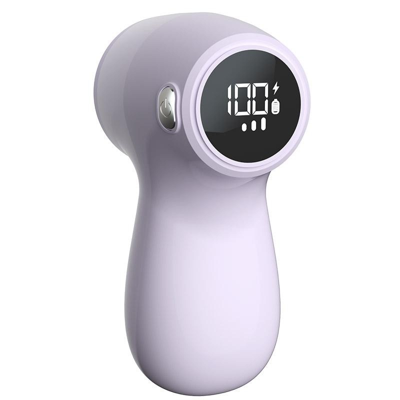 Aparat Electric de Curatat Scame 2in1, Cyrax, Indepartare Scame si Aspirare, 15 x 8.5 cm, din ABS si Otel Inoxidabil, Incarcare USB Tip C, Mov