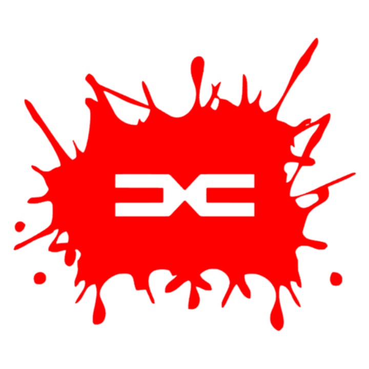 Sticker pata cu sigla dacia model nou, rosu, 15cm