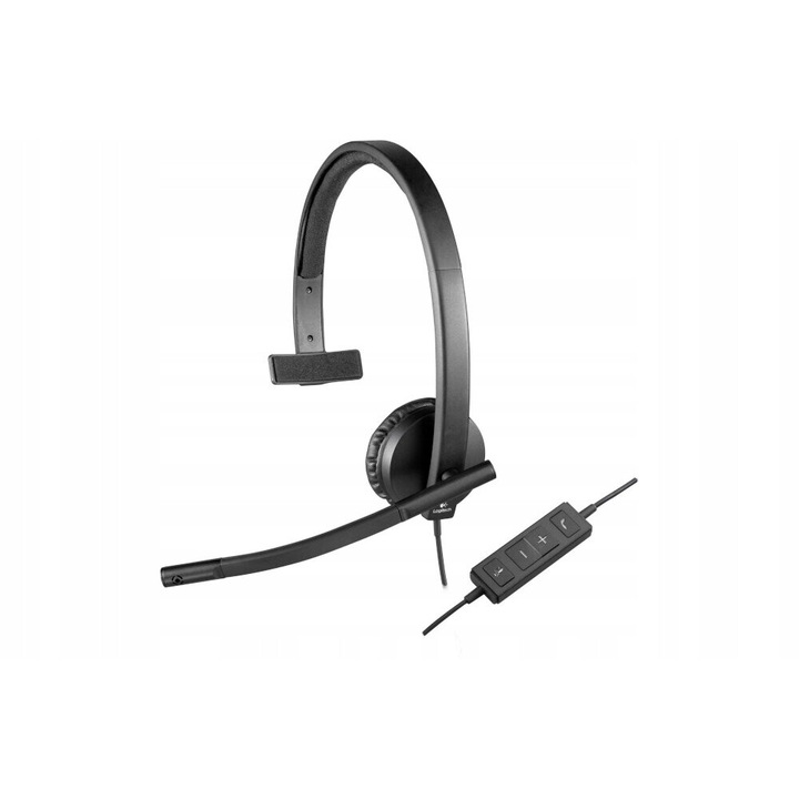 PC слушалки Logitech H570e, USB, 31.5Hz - 20kHz, черни, комплект с микрофон