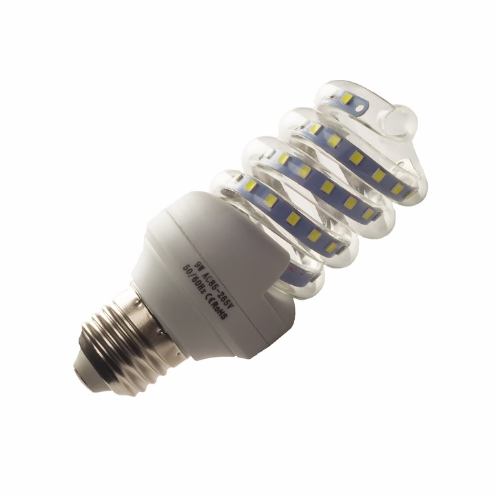 LED крушка SMD Ultra Bright, E27, 9W, Студена бяла светлина