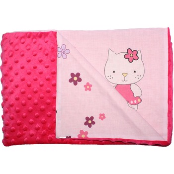 Paturica 2 fete, Minky roz, Kitty Paturica 2 fete, Minky roz, Kitty