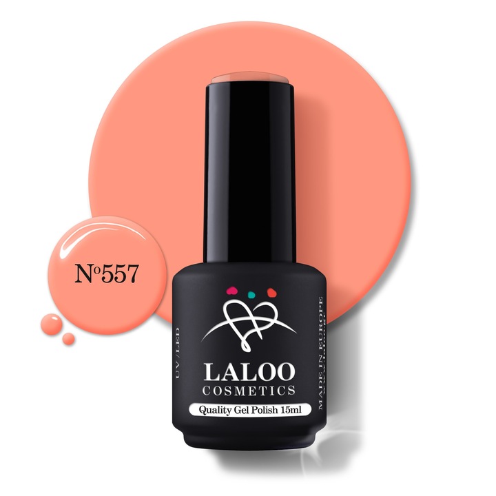 Oja semi-permanenta 557 Sun-Kissed Coral Laloo 15ml