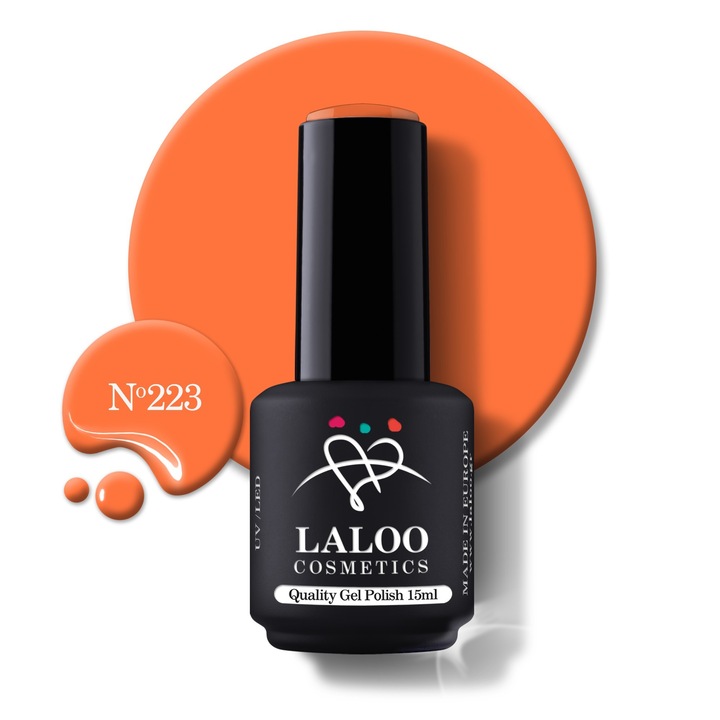 Oja semi-permanenta 223 Orange Cora Neon Laloo 15ml