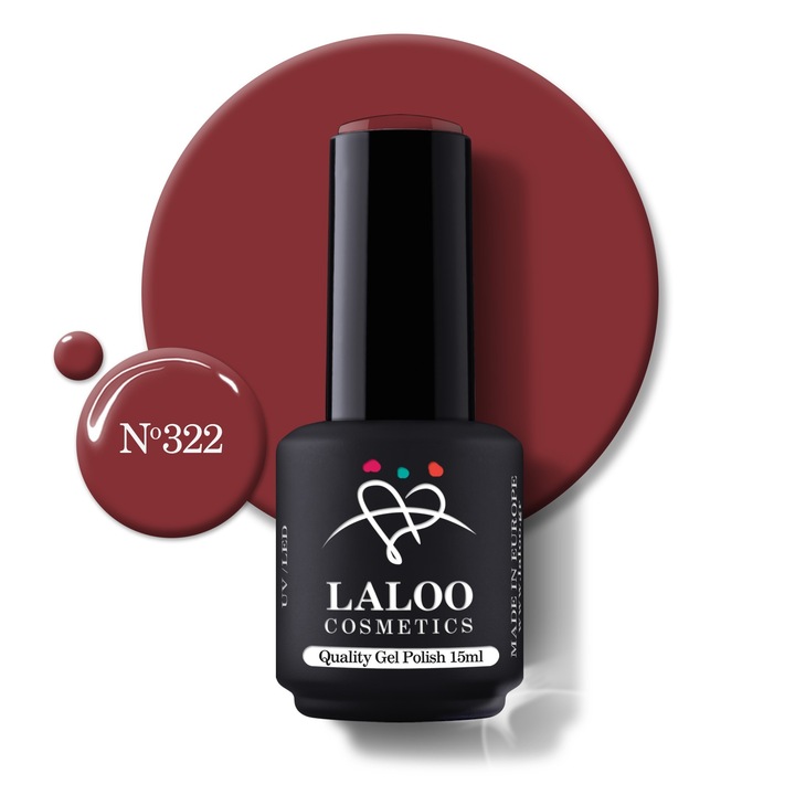 Oja semi-permanenta 322 Red Brown Laloo 15ml