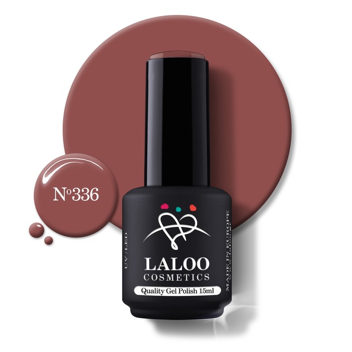 Oja semi-permanenta 336 Nude Brown Red Laloo 15ml