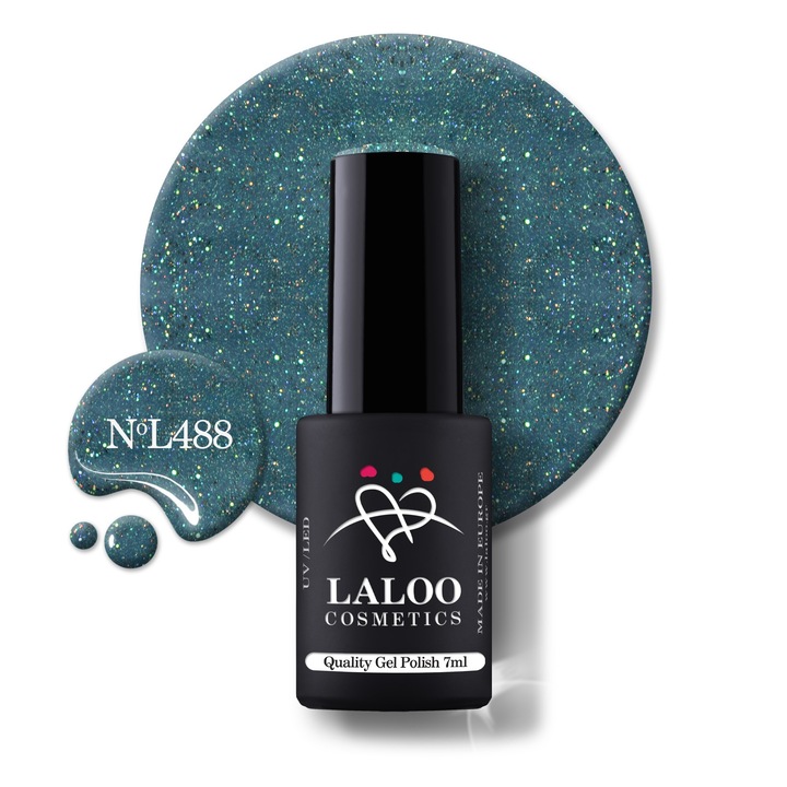 Oja semi-permanenta 488 Starry Green Laloo 7ml