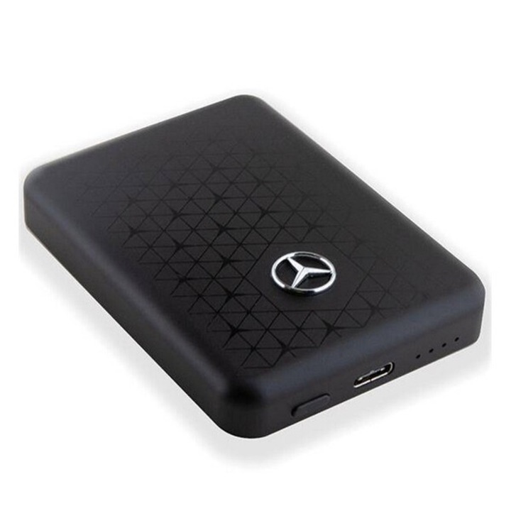 Mercedes-benz vésztöltő type-c aljzat, 5000mah, 15w, magsafe, fekete