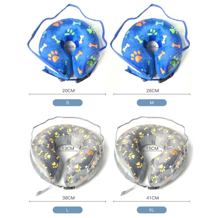 Guler de recuperare si protectie ajustabil pentru caini Marime XL