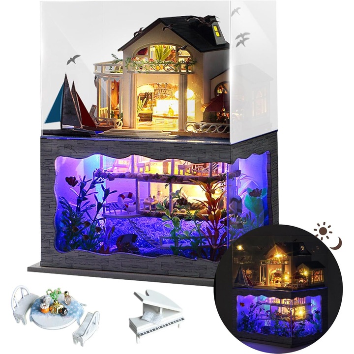 3D puzzle, WALALLA, műanyag, LED, tarka