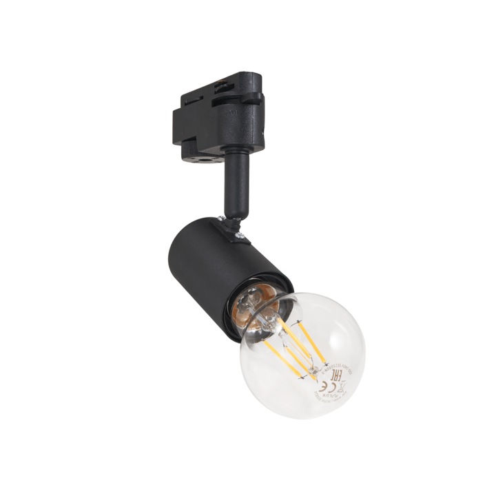 E27 LED-es halogén busz lámpatest Steka Halo, Fekete