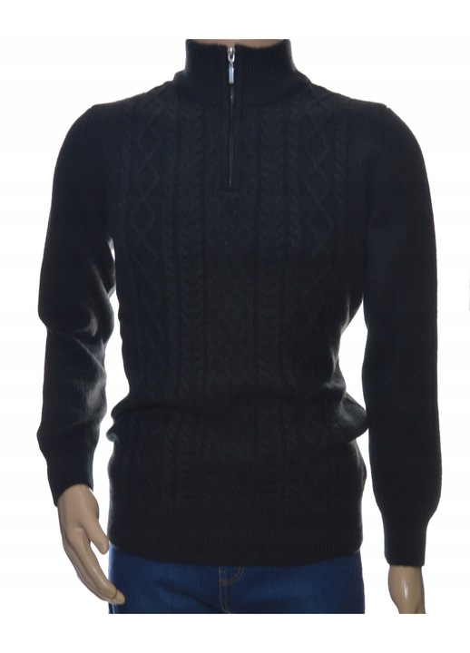 Férfi pulóver, Any Many, Gyapjú/Akril, Fekete, XL INTL