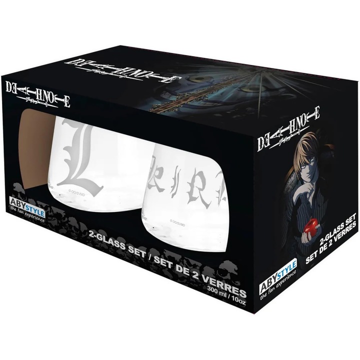 Комплект 2 чаши ABYstyle, Death Note, Kira и L, 300 мл