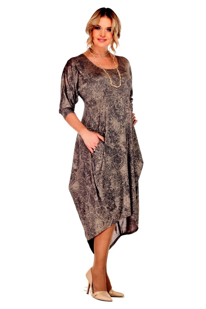 Rochie gri jerse Liza Panait R446E