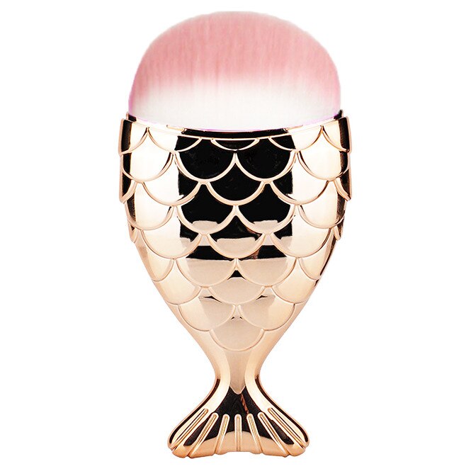 Pensula Sirena Machiaj Cosmetic Make-up Profesionala Gold + Burete Machiaj
