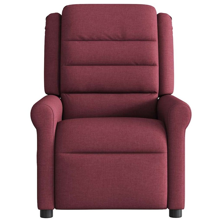 Fotoliu de masaj rabatabil vidaXL, rosu vin, material textil, 73 x 91.5 x 102.5 cm, 18.1 kg