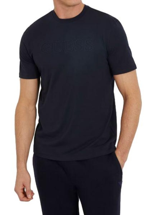 Guess férfi póló, pamut/elasztán, sötétkék, XL INTL