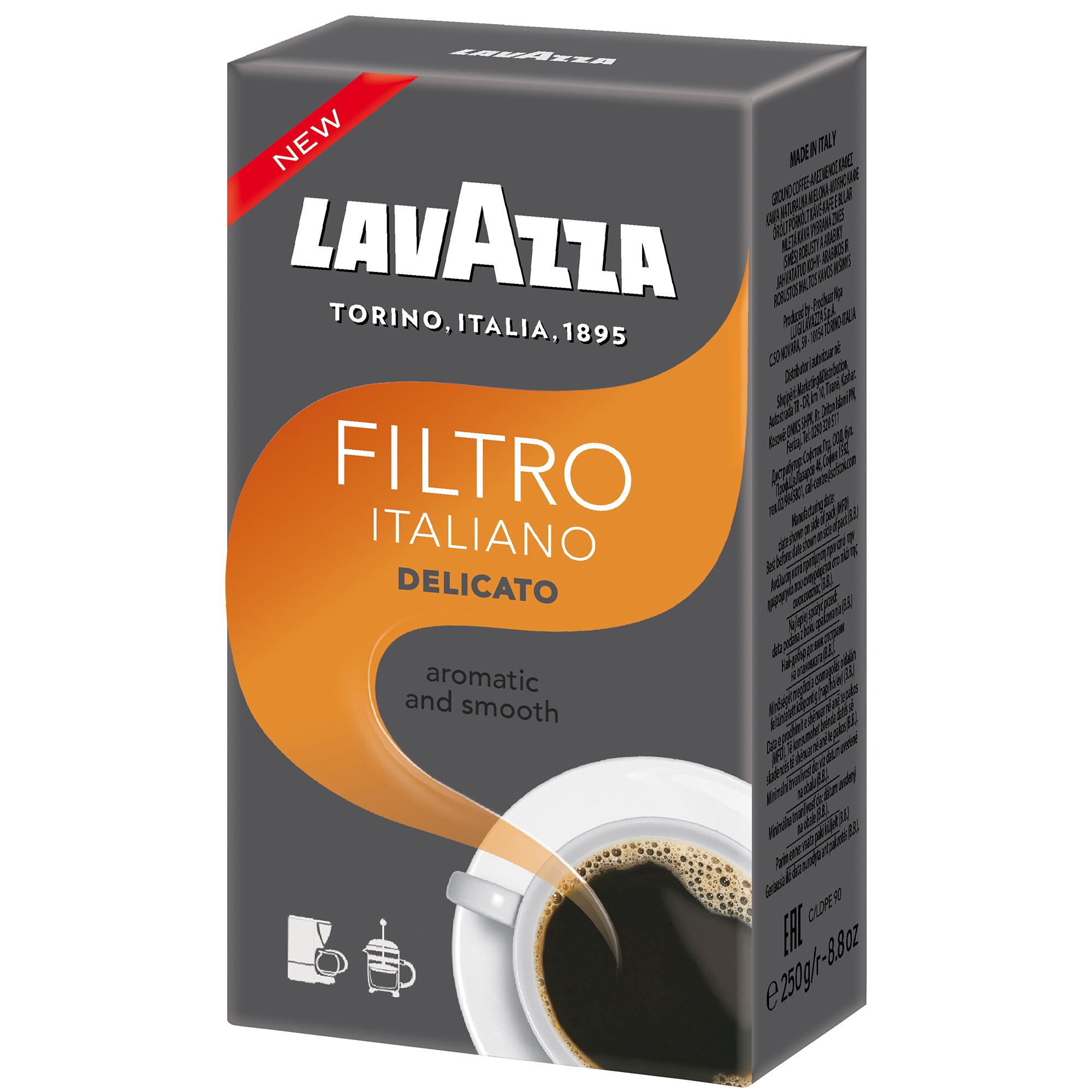 Cafea Macinata Lavazza Filtro Delicato, 250g - EMAG.ro