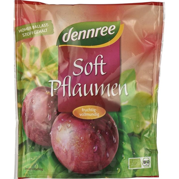 Prune soft bio, 200g, Dennree