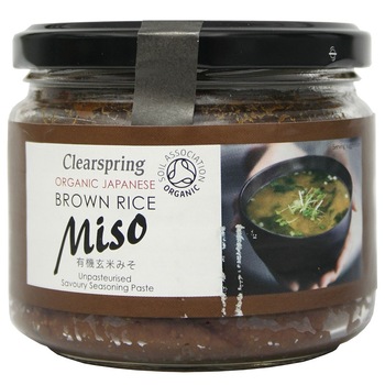 Pasta Miso din soia si orez brun nepasteurizata ECO 300 g - Clearspring Pasta Miso din soia si orez brun nepasteurizata ECO 300 g - Clearspring