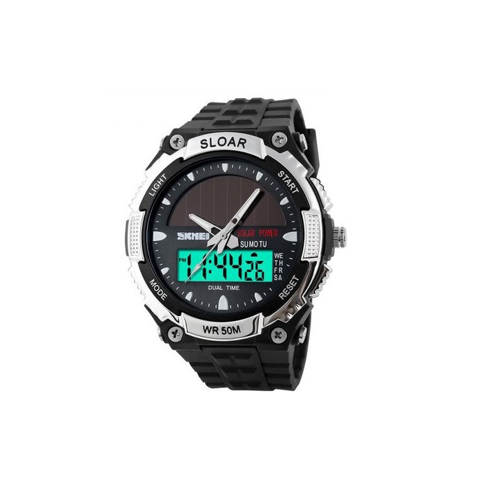 Мъжки часовник Skmei Sport Digital Solar AD1049E, черен