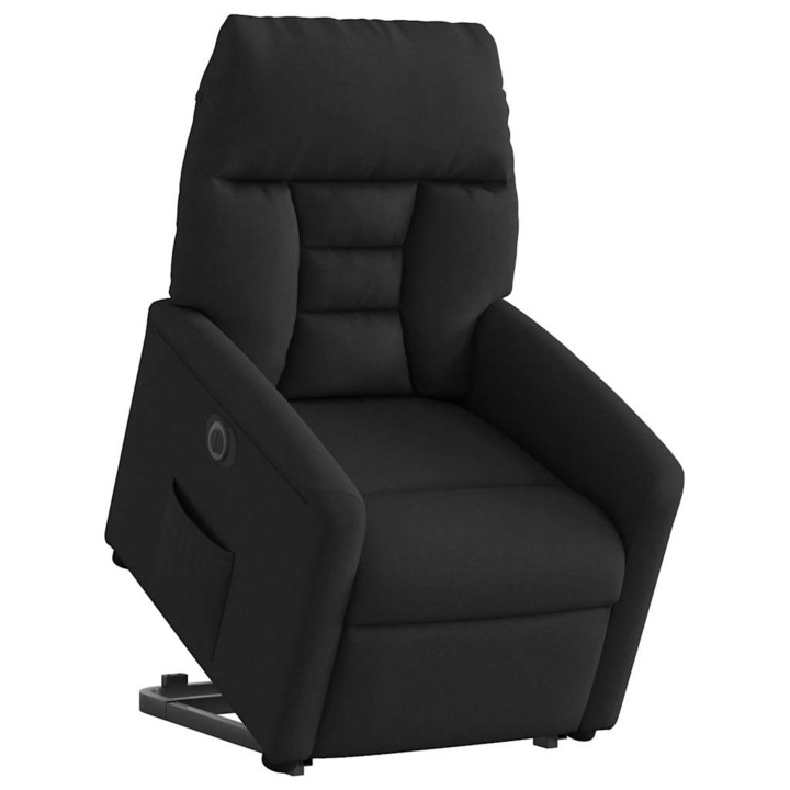 VidaXL elektromos felállást segítő fekete szövet dönthető fotel 24.3 kg