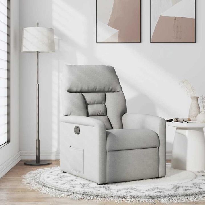 VidaXL felhőszürke szövet dönthető fotel 4015551