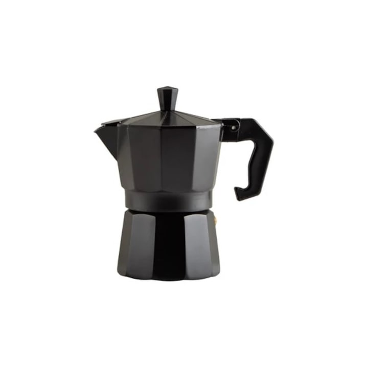 Кафеварка, Classic Moka Espressor, За 3 души, Черен