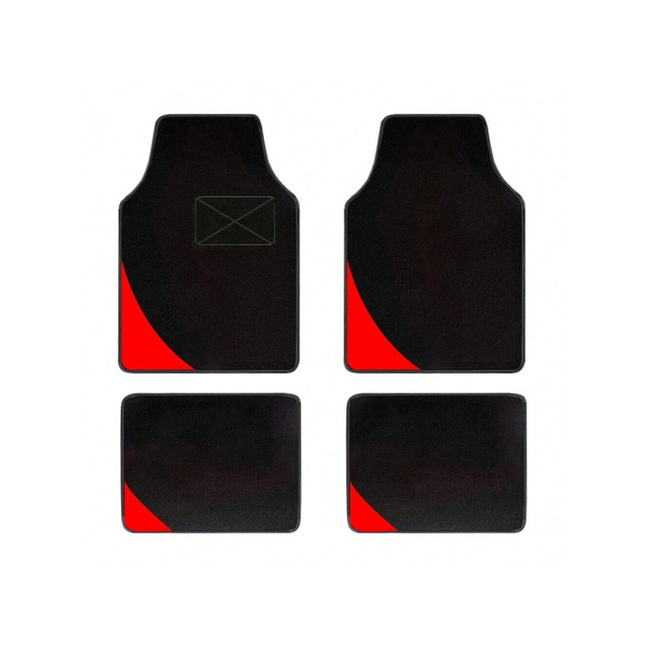 Covorase auto, muchkey, set de 4 bucati, design multicolor, impermeabile, dimensiuni universale