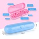 Set 2 Etui de Voiaj pentru Periuta de Dintii Electrice, Hggzeg, Portabil, Rezistent la praf, Usor de curatat, Pentru 2 capete de schimb, Pentru calatorii, iesiri, calatorii de afaceri, Plastic, 22 x 7 x 4 cm, Albastru/Roz