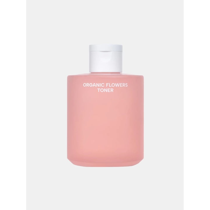 Whamisa Organic Flowers arctonik, 97%-ban bio összetevőkkel, bio Aloe Vera kivonattal, bio minősítéssel, bőrgyógyászatilag és vegán, K-beauty and Clean beauty koncepció, fenntartható csomagolás, 200 ml