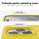 Калъф CASEY STUDIOS™ съвместим с Apple 16 Pro Max, мек първокласен силикон, микрофибърна вътрешна част, жълт, защитен, ултра тънък, за безжично зареждане