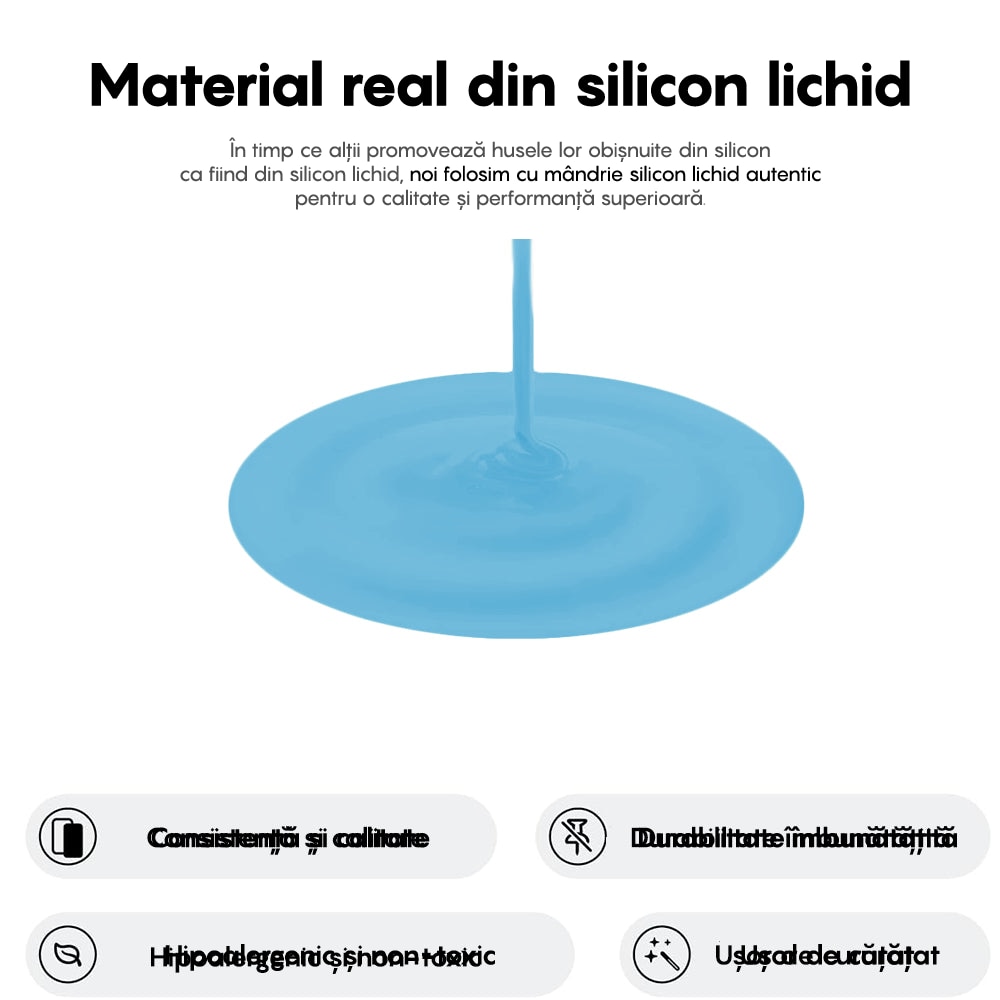 Husa CASEY STUDIOS™ compatibila cu iPhone 16 Plus, Soft Silicone Premium, Microfibra in Interior, Cadet Blue, de Protectie, Ultra Slim, pentru Incarcare Wireless, Margini Ridicate de Protectia Ecranului si a Camerelor