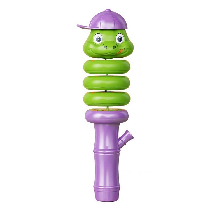 Jucarie Sarpe Rotiativ si Flexibil, Antistres cu Fluier, Jucarie in Forma de Sarpe, 1 Buc Verde, Pentru Echilibrul si Coordonarea Copiilor, Gadget Amuzant de Relaxare