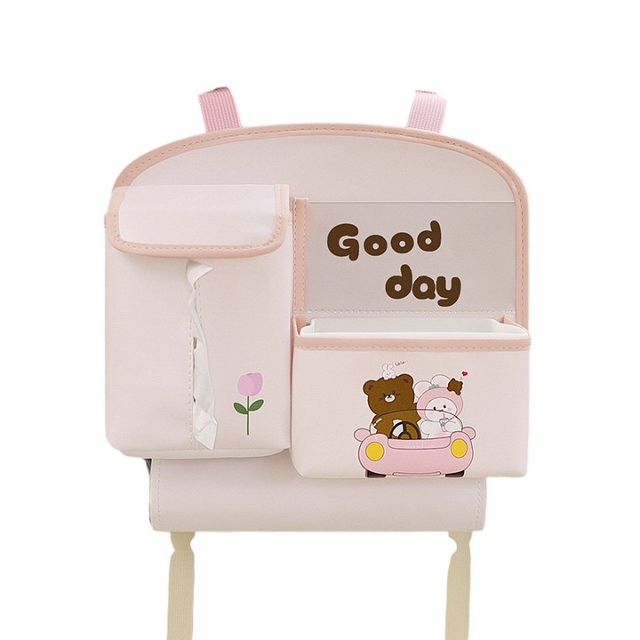 Többfunkciós tárolótáska, Daemi, Maci modell, Rózsaszín, 25x31 cm