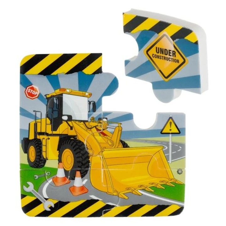 Eraser Nyland® Puzzle Építőjárművek 9x9cm - 6db
