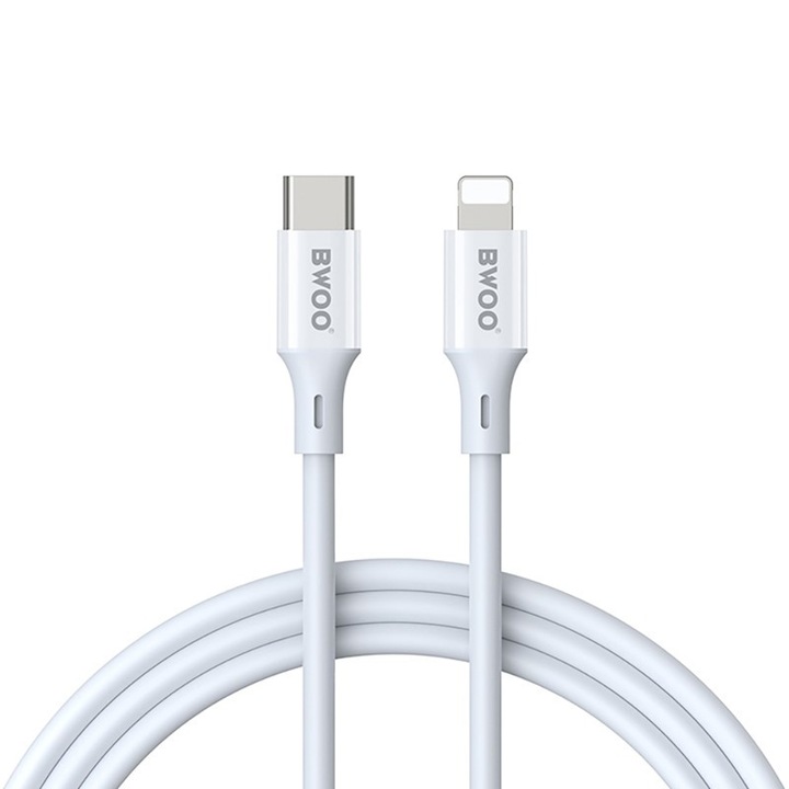 Cablu USB C-Lightning 1.0m 27W BWOO X283 C-L, alb