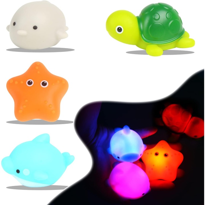 Vízben izzó fürdőjátékok gyerekeknek, biztonságos anyagok