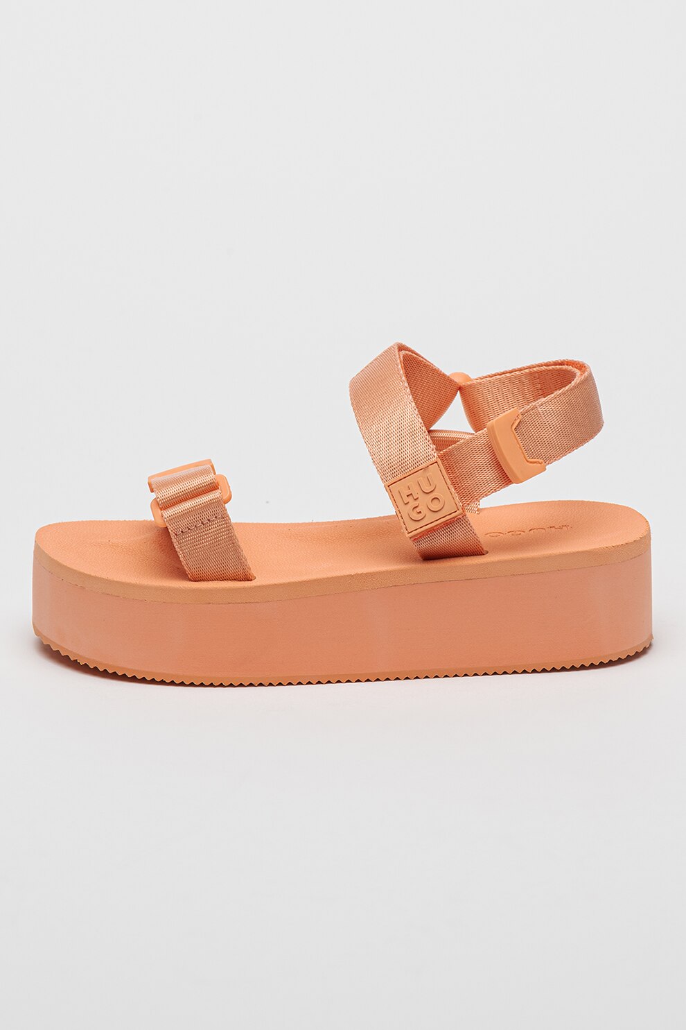 HUGO, Sandale flatform, Portocaliu, 37