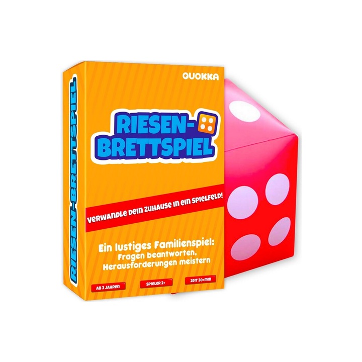 Szabadtéri játék 4-8 éves gyerekeknek, hatalmas dobókockával, német változat, Quokka