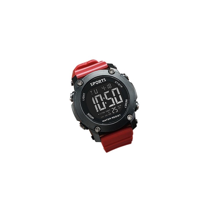Ceas sport barbatesc, 37mm, waterproof, curea silicon, multicolor