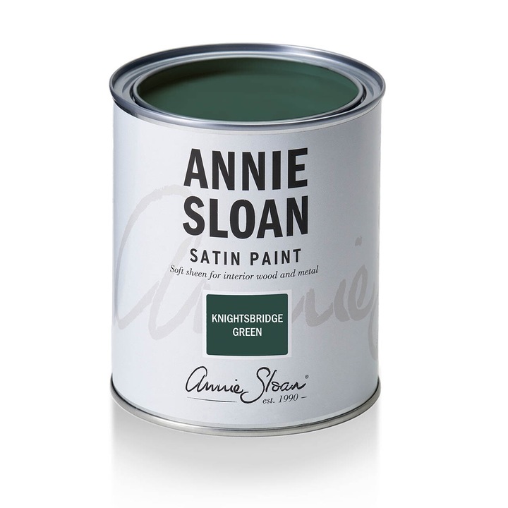 Vopsea pentru mobila Annie Sloan Satin Paint, Knightsbridge Green750 ml