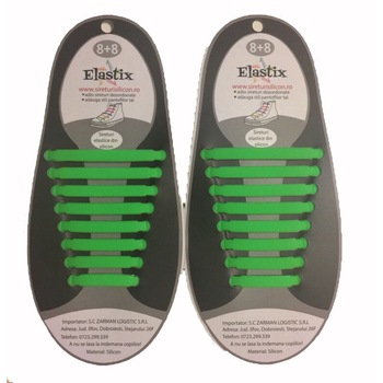 Sireturi elastice din silicon, Verde Sireturi elastice din silicon, Verde