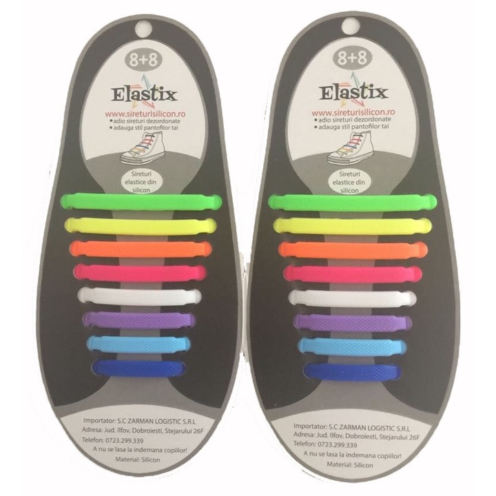 Sireturi elastice din silicon, Multicolor