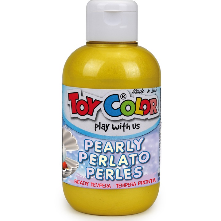 Боя темперна Toy Color Pearly жълта 250мл