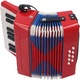 Billentyűs gyermek harmonika, iStan, 23 x 38 cm - Piros