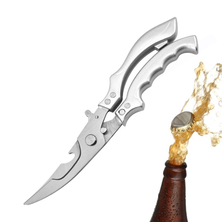 Foarfeci bucatarie, heavy duty, multifunctionale, inox, 3mm, set