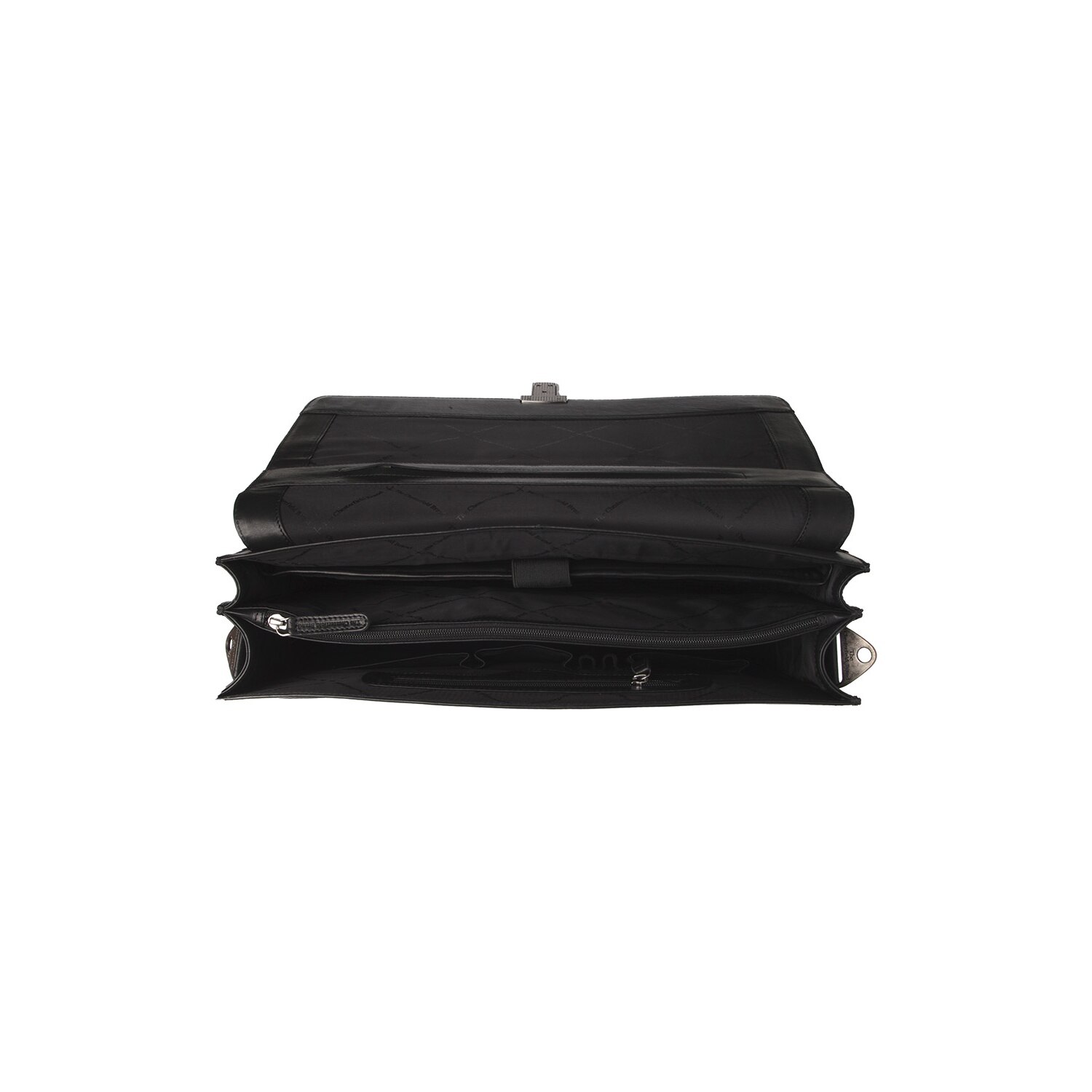 Servieta pentru acte si laptop 15 inch, The Chesterfield Brand, Salvatore, piele naturala, Negru