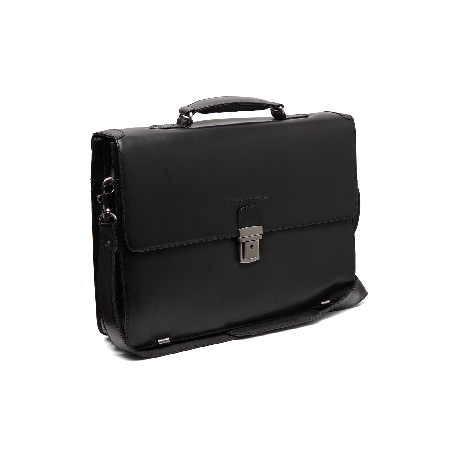 Servieta pentru acte si laptop 15 inch, The Chesterfield Brand, Salvatore, piele naturala, Negru